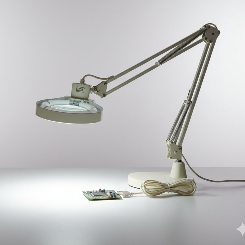 Vtg UL Underwriters Laboratories Magnifying Clamp Lamp E69307 Medical Task Light